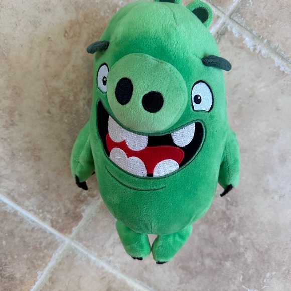 Rare Angry Birds 2016 Commonwealth Green Pig 12" Plush Rovio Stuffed Animal Toy - Picture 6 of 6
